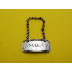 Georgian silver sauce label Anchovy 1823