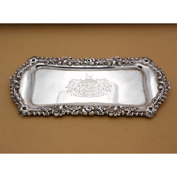 Georgian silver snuffer tray Sheffield 1817 Robert Gainsford