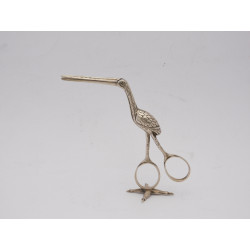 Georgian silver stork ribbon threader by John Whittingham