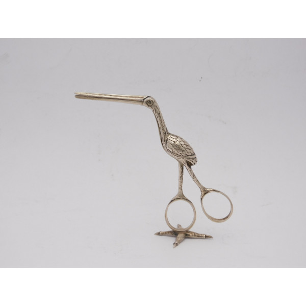 Georgian silver stork ribbon threader by John Whittingham