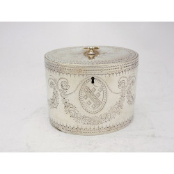 Georgian silver tea caddy london 1783 James Young