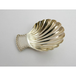 Georgian silver tea caddy spoon 1787 by Charles Hougham