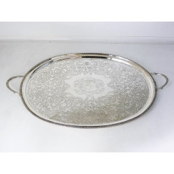 Georgian silver tray with armorial London 1806 William Bennett