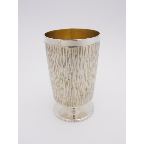 Gerlad benney Bark silver goblet London 1969