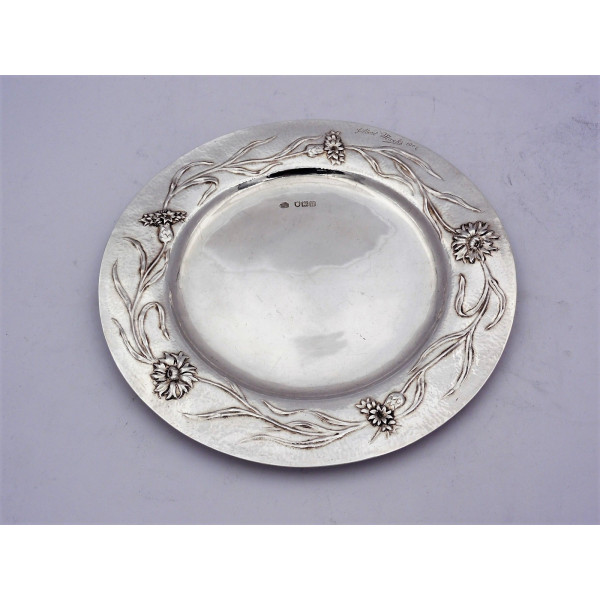 Gilbert Marks silver salver London 1899