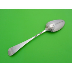 Hanoverian shell back silver table spoon 1766 Thomas Dene
