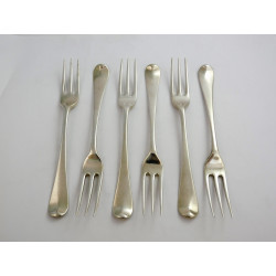 Hanoverian silver 3 pronged Georgian dinner forks