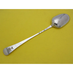 Hanoverian silver basting spoon London 1733 by Edward Bennett