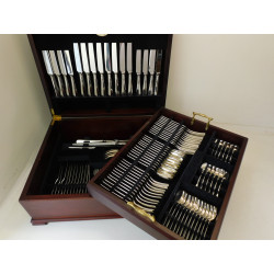 Harrods Silver rattail Canteen of cutlery solid silver