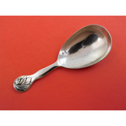 Henry Ellis silver leaf caddy spoon Exeter 1851