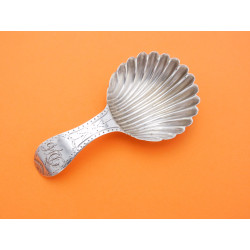 Hester Bateman silver caddy spoon 1785 incuse duty