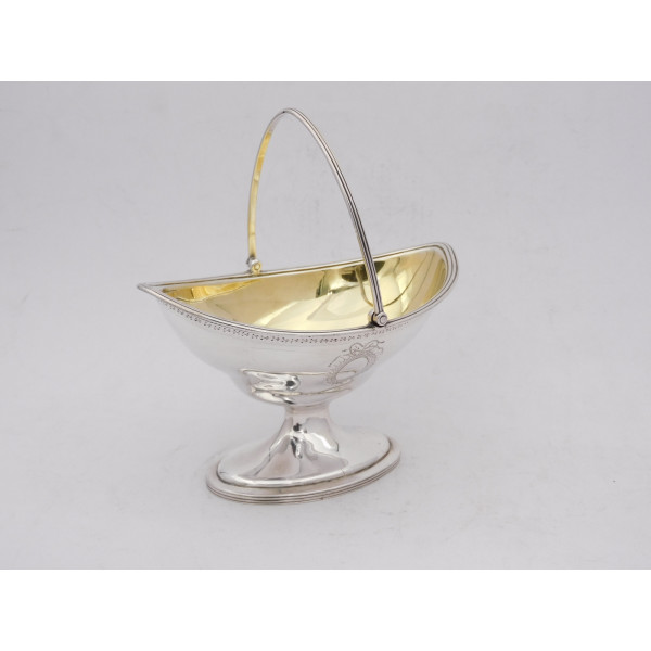 Hester Bateman silver gilt sugar basket London 1788