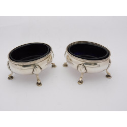 Hester Bateman silver salt pots 1789