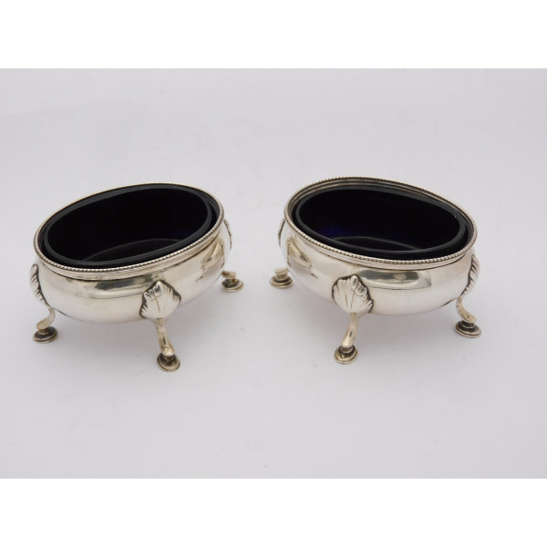 Hester Bateman silver salt pots 1789