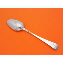 Hester Bateman silver scroll back table spoon. 1774
