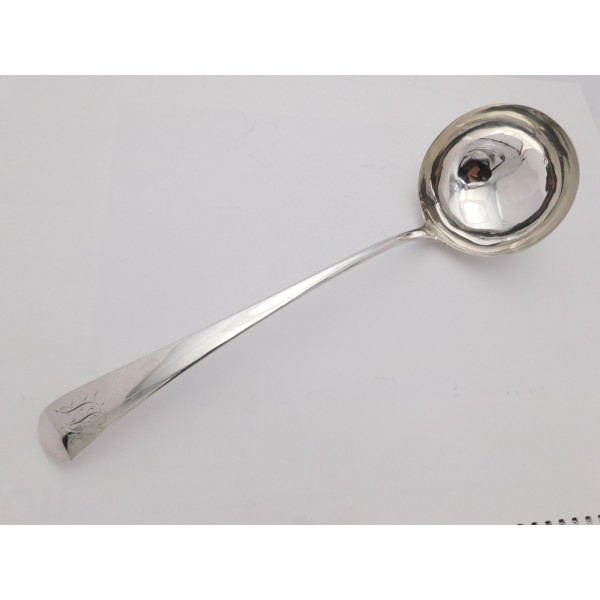 Hester Bateman silver soup ladle London 1785