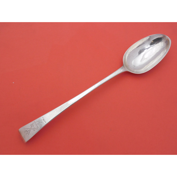 Hook end irish silver basting spoon Dublin 1761 Christopher Haines