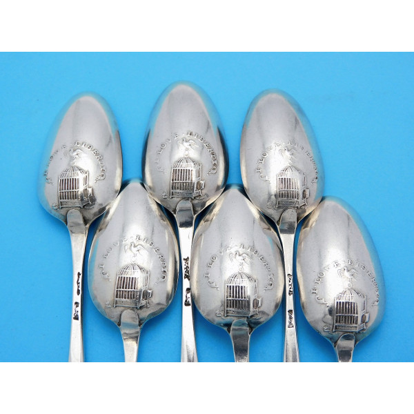 I LOVE LIBERTY silver picture back teaspoons