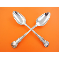 Irish Kings Hourglass silver Table Spoons Dublin 1815 by Richard Whitford