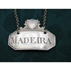 Irish silver Madeira Wine Label by John Teare