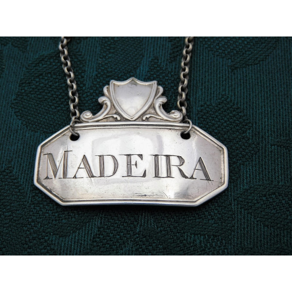 Irish silver Madeira Wine Label by John Teare