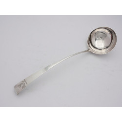 Irish silver hook end soup ladle Dublin 1760 John Laughlin