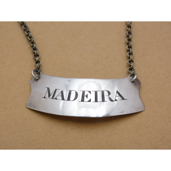 Irish silver madiera label by John Townsend