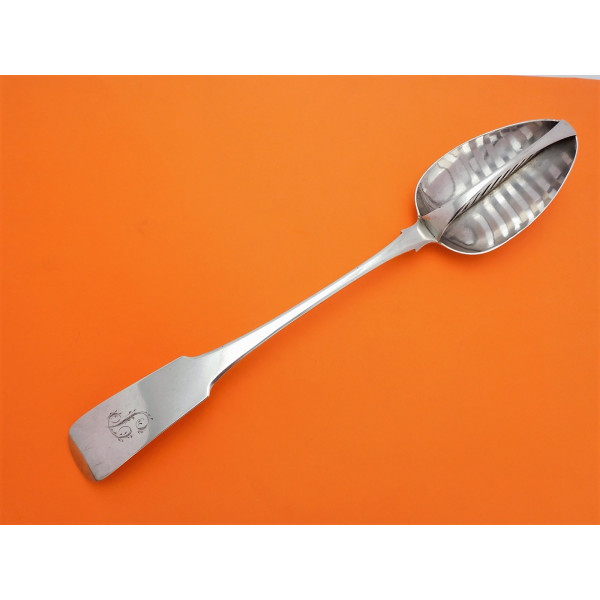 Irish silver straining spoon Dublin 1810