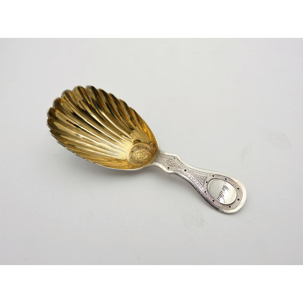 Irish silver tea caddy spoon Dublin 1879 John Smyth