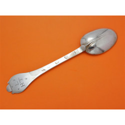 James II silver trefid spoon London 1685 by Lawrence Coles