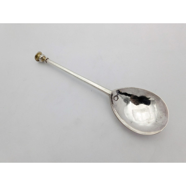 Jasper Radcliffe silver seal top spoon Exeter 1630