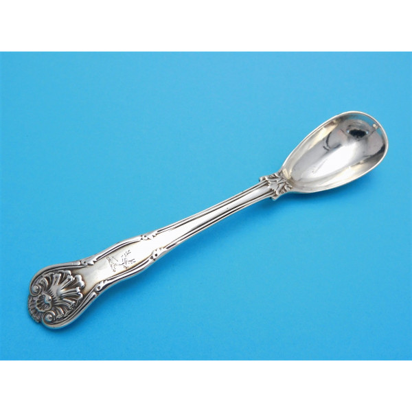 Kings Husk Silver mustard Spoon London 1838 by Haynes Cater
