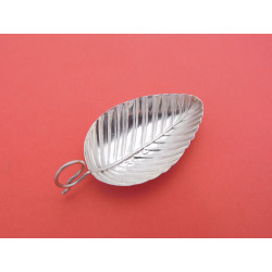 Leaf Silver caddy spoon Birmingham 1801 Cocks Bettridge