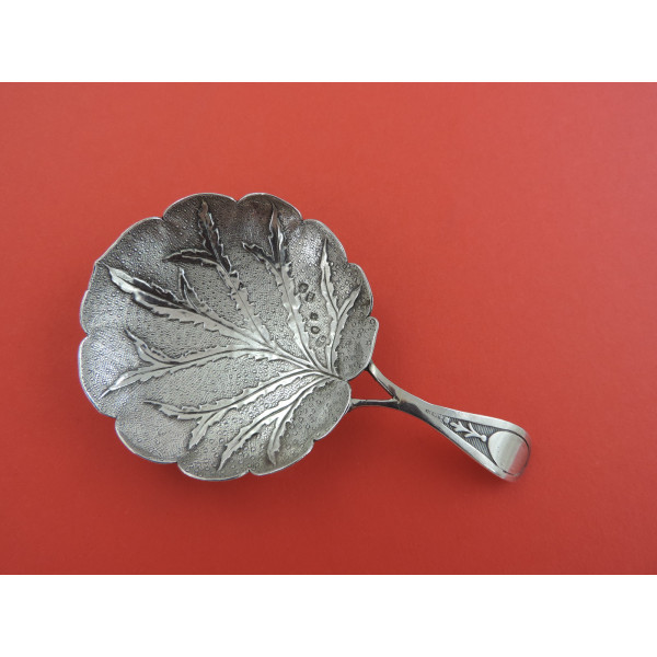 Leaf silver caddy spoon Birmingham 1810 Matthew Linwood