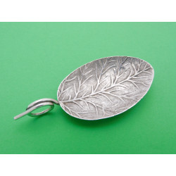 Leaf silver caddy spoon Birmingham 1811 by Joseph Willmore