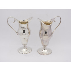 Leslie Durbin Silver Cream Jugs