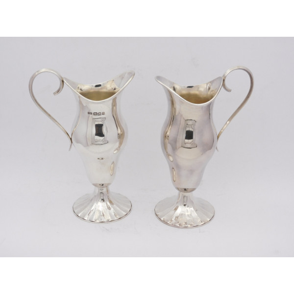 Leslie Durbin Silver Cream Jugs