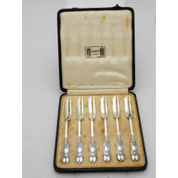 Liberty Co silver cake forks Medea