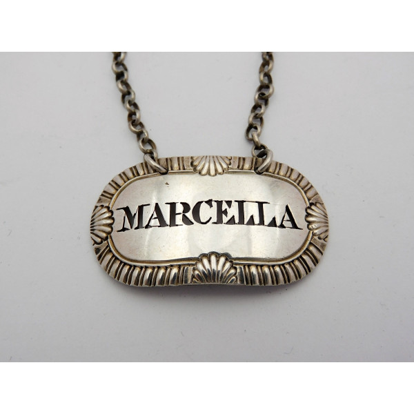 Marcella silver wine label London 1816 Phipps