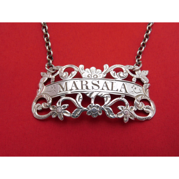 Marsala Silver Wine Label Margaret Binley