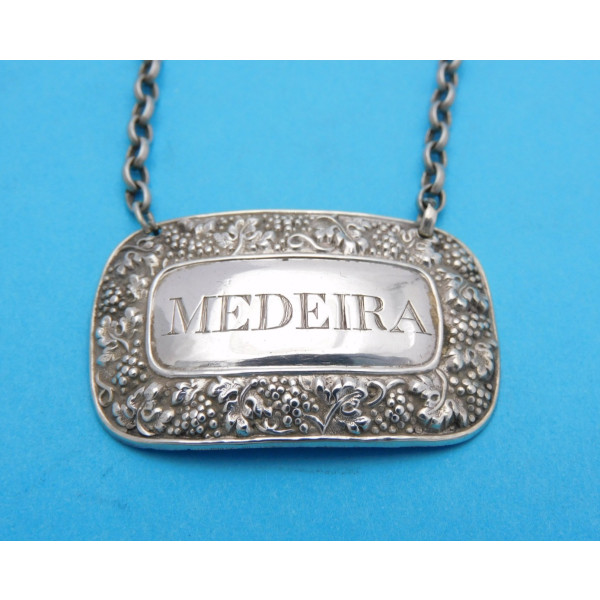 Mediera silver wine label Birmingham 1826 Joseph Taylor