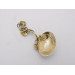 Mussel silver caddy spoon 1862 Higgins