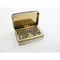 Nathaniel Mills silver vinaigrette Birmingham 1838