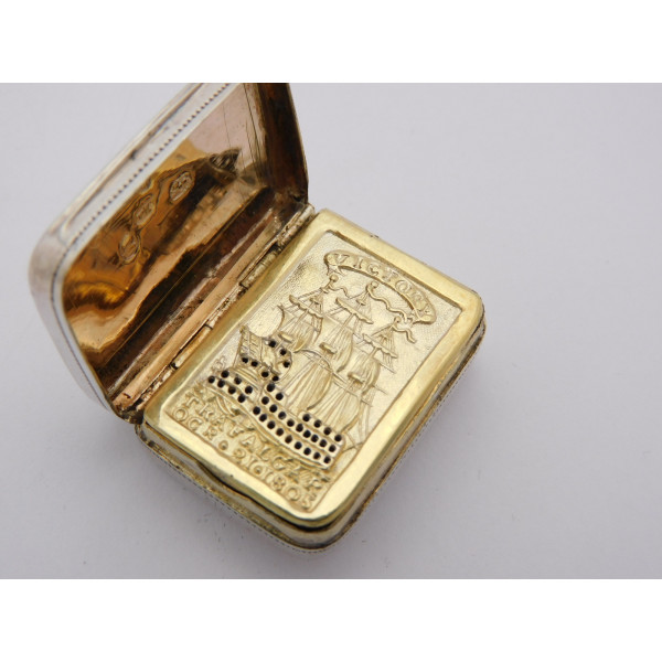 Nelson VICTORY silver vinaigrette Battle of Trafalgar