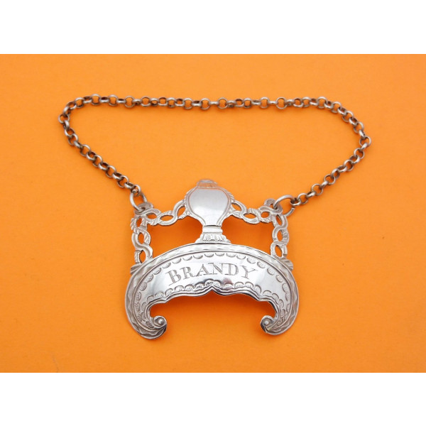 Neoclassical Thomas Liddiard silver brandy label