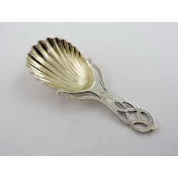 Newcastle silver tea caddy spoon Christian John Reid