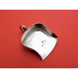 Novelty silver dustpan caddy spoon 1898