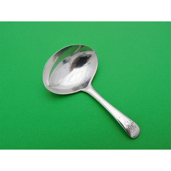Old English silver tea caddy spoon London 1796