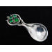 Omar Ramsden silver and cabochon set caddy spoon London 1927