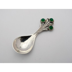 Omar Ramsden silver caddy spoon London 1938